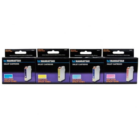 CARTUCCE A GETTO D'INCHIOSTRO MANHATTAN INKJET CARTRIDGE SOSTITUTE PER EPSON T0486, T0485, T0484 E T0482