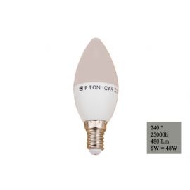 LAMPADINA LED CANDLE E14 6W 6000┬░K - LUCE FREDDA