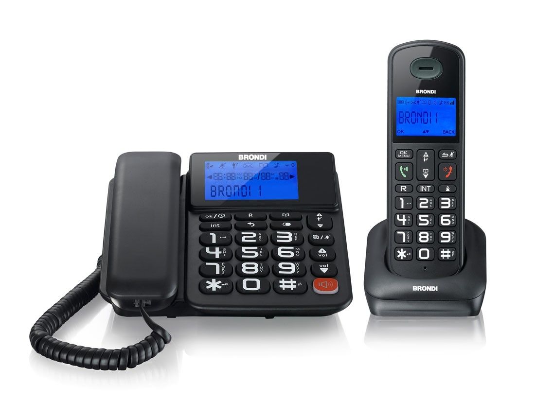 BRONDI TELEFONO + CORDLESS BRAVO STYLE COMBO, TELEFONI ANALOGICI -  Distribuzione materiali per telecomunicazioni