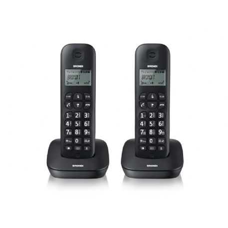 BRONDI TELEFONO CORDLESS ECO DECT GALA TWIN CON SVEGLIA