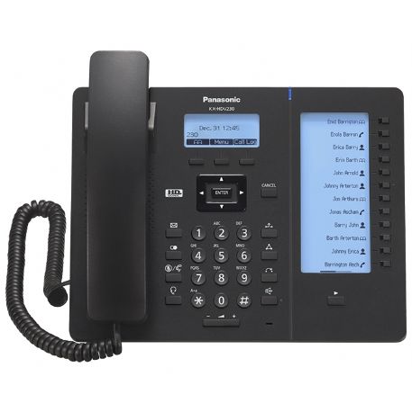 TELEFONO PANASONIC VOIP SIP KX-HDV230 NERO - R.