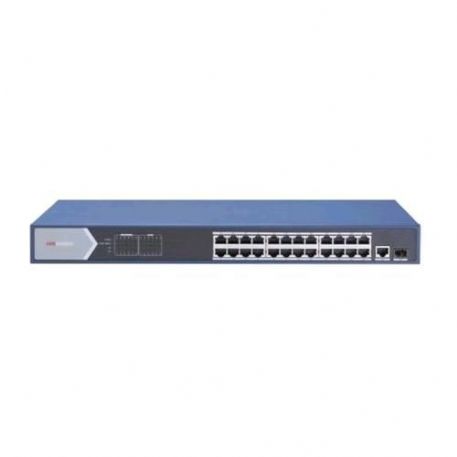 HIKVISION DS-3E0526P-E SWITCH DI RETE NON GESTITO 24+1 PORTE RJ-45 GIGABIT ETHERNET SUPPORTO POE BLU