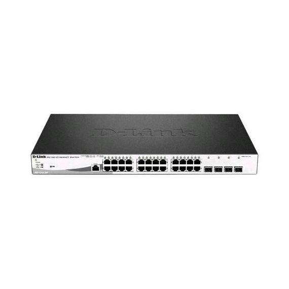 D-LINK DGS-1210-28MP SWITCH 28 PORTE 24 X 10/100/1000 (POE+) + 4 X GIGABIT SFP MONTABILE SU RACK