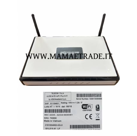 ALICE GATE VOIP2 PLUS WI-FI - MARCATO TELECOM