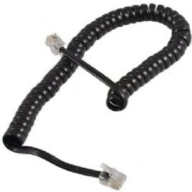 CAVO/CORDONE NERO SPIRALATO CON CODINO CON PLUG RJ9