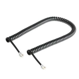 CAVO/CORDONE NERO SPIRALATO SENZA CODINO CON PLUG RJ9